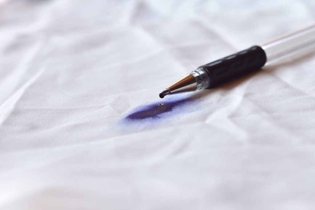 Remove biro from clothing